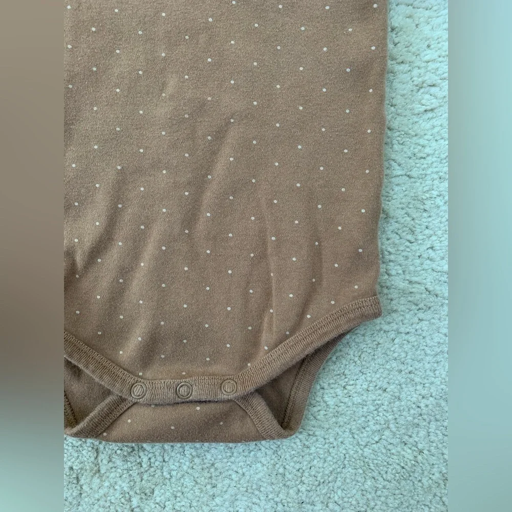 Jamie Kay Size 1 Year Organic Neutral Polka Dot Bodysuit